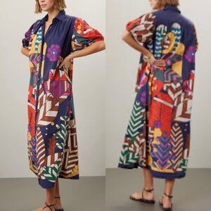 Carolina K Valerie Pleated Kaftan XS
